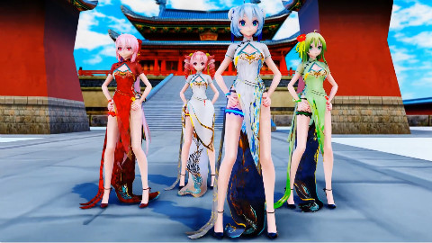 【营养消耗系列MMD】旗袍爵士 1798 China Dress Girls WG LIKE